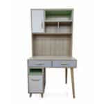 Bureau d’Écriture avec Rangements et Tiroirs – Design Scandinave – L90 x P55 x H175 cm