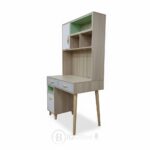 Bureau d’Écriture avec Rangements et Tiroirs – Design Scandinave – L90 x P55 x H175 cm – Image 3
