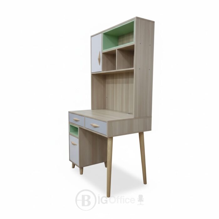 Bureau d’Écriture avec Rangements et Tiroirs – Design Scandinave – L90 x P55 x H175 cm – Image 3