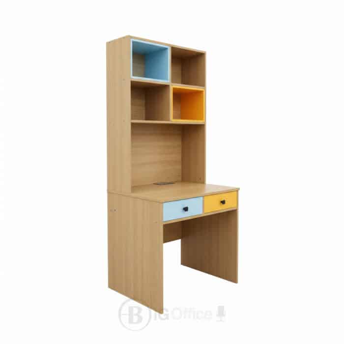 Bureau d’Écriture Coloré avec Rangements – 2 Tiroirs – Design Moderne – L80 × P60 × H180 cm – Image 2