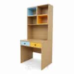 Bureau d’Écriture Coloré avec Rangements – 2 Tiroirs – Design Moderne – L80 × P60 × H180 cm – Image 3