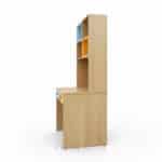 Bureau d’Écriture Coloré avec Rangements – 2 Tiroirs – Design Moderne – L80 × P60 × H180 cm – Image 4