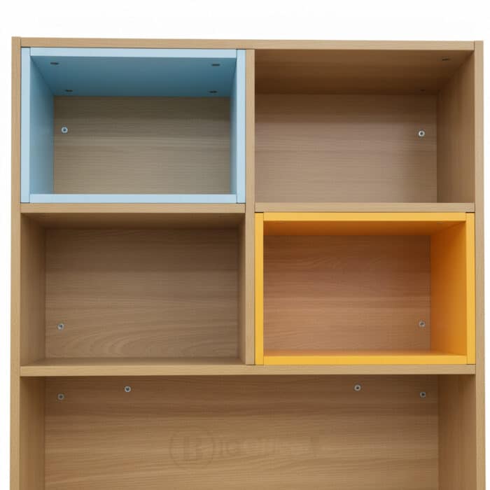 Bureau d’Écriture Coloré avec Rangements – 2 Tiroirs – Design Moderne – L80 × P60 × H180 cm – Image 6