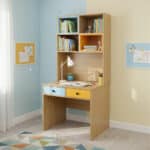 Bureau d’Écriture Coloré avec Rangements – 2 Tiroirs – Design Moderne – L80 × P60 × H180 cm – Image 9