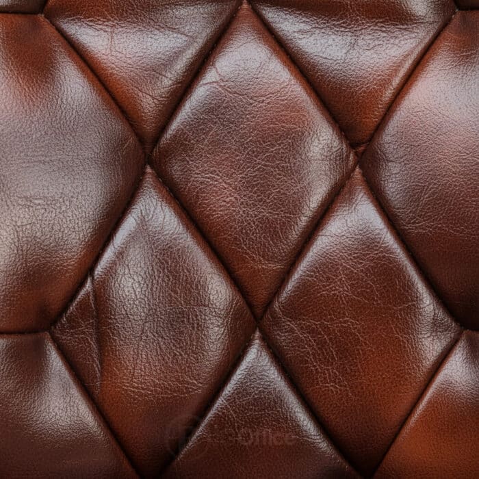 Fauteuil de Direction 116P - Simili Cuir Marron Vintage - Accoudoirs Chromés & Base Renforcée – Image 6