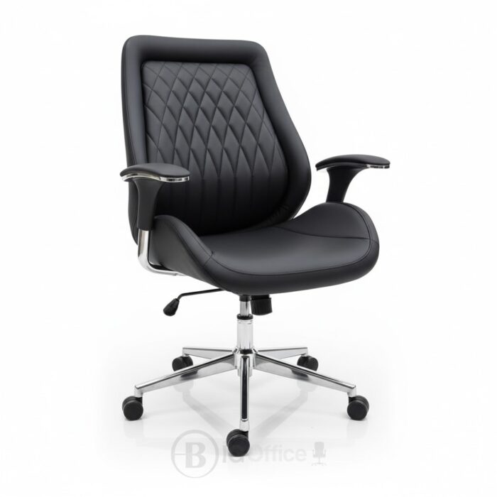 Fauteuil de Direction 8630P: L'Allié de Votre Dos (Design Ergonomique & Finition Noir Premium) – Image 2