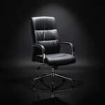 Fauteuil de Direction Ergonomique 786P - Noir, Accoudoirs Chromés & Hauteur Réglable – Image 4