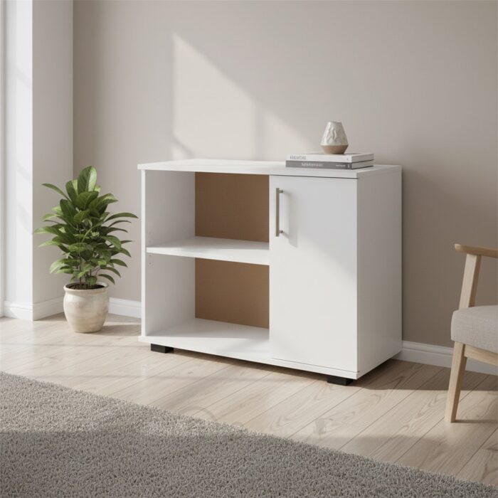 Meuble de Rangement en Liquidation - 80×40×75 cm - Blanc MDF – Image 5
