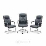 Pack Fauteuil de Direction 1024 - 1 Siège Président + 2 Sièges Visiteur - Design Premium Gris