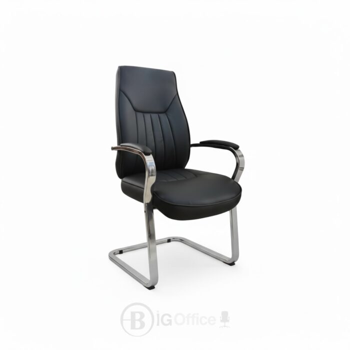 Pack Fauteuil de Direction 106V - 1 Fauteuil Directeur + 2 Fauteuils Visiteurs - Simili Cuir Noir – Image 5