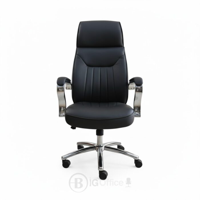 Pack Fauteuil de Direction 106V - 1 Fauteuil Directeur + 2 Fauteuils Visiteurs - Simili Cuir Noir – Image 7