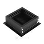 Passe-câbles rectangulaire noir pour bureau – Trappe aluminium avec brosses – Image 3