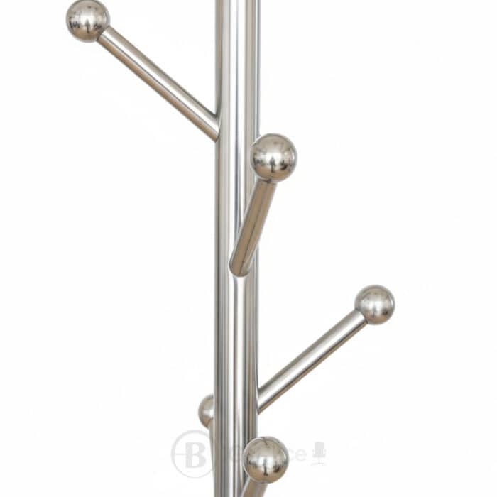 Porte-Manteau en Acier Inoxydable avec Base Ronde en Marbre – Hauteur 170 cm (Lot de 2) – Image 2