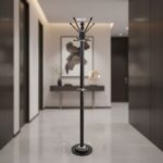 Porte-Manteau Maroc (Modèle 8011) : L'Alliance du Métal Noir et du Marbre Véritable - Stabilité Garantie – Image 4