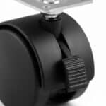 Roulette pour caisson de bureau avec frein - Pivotante, robuste et silencieuse – Image 3