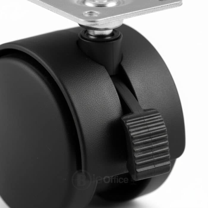 Roulette pour caisson de bureau avec frein - Pivotante, robuste et silencieuse – Image 3