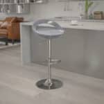 Tabouret de bar design en ABS – Réglable en hauteur avec base chromée – Image 6