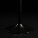 Tabouret de bar design noir en similicuir – hauteur réglable avec pied en métal – Image 5