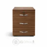 Caisson mobile de bureau en bois – 3 tiroirs avec serrure | Big Office Maroc
