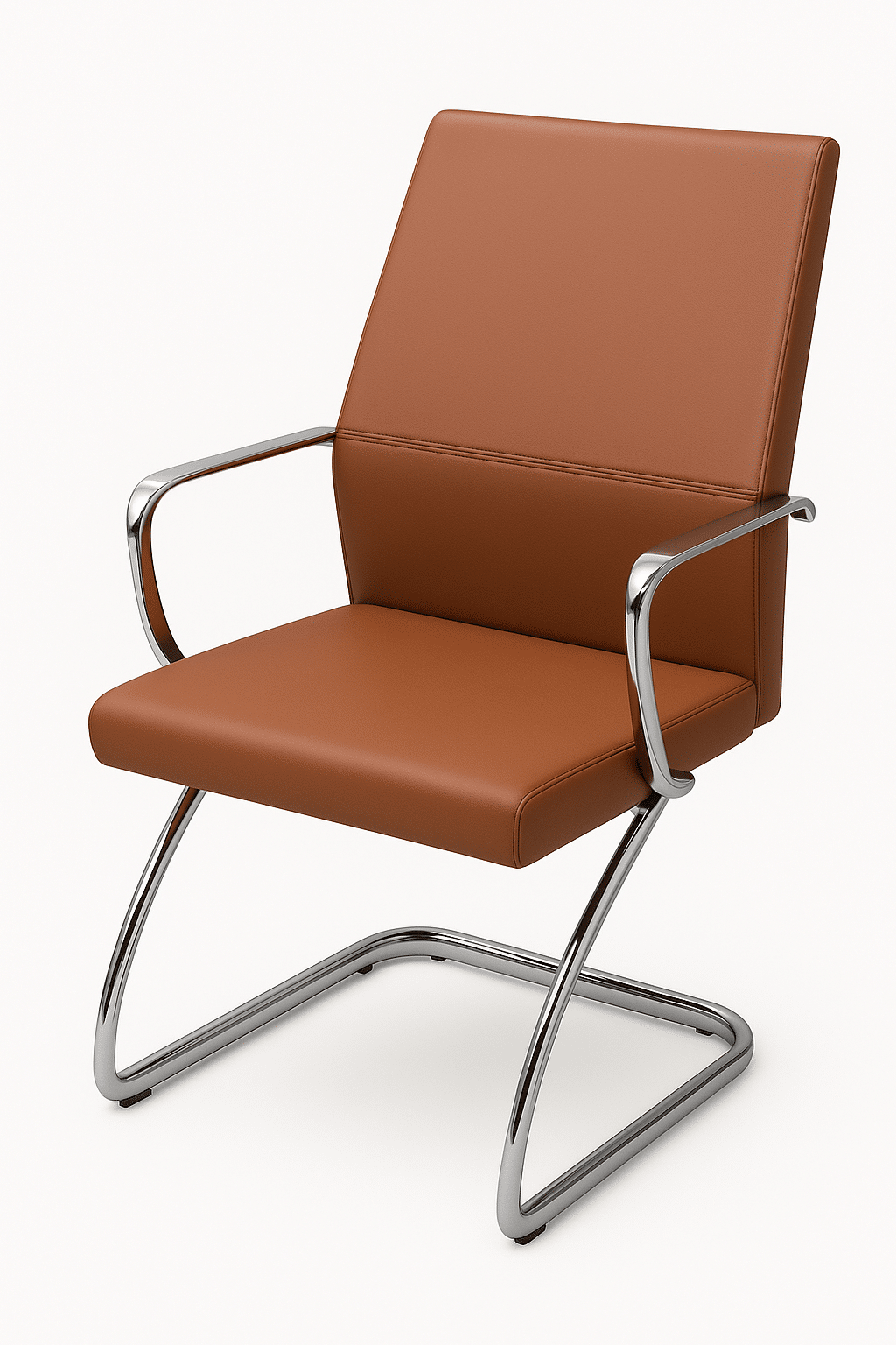 Chaise Visiteur en Luge - Chrome