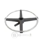 Repose-pieds circulaire chromé pour chaise de bureau et tabouret