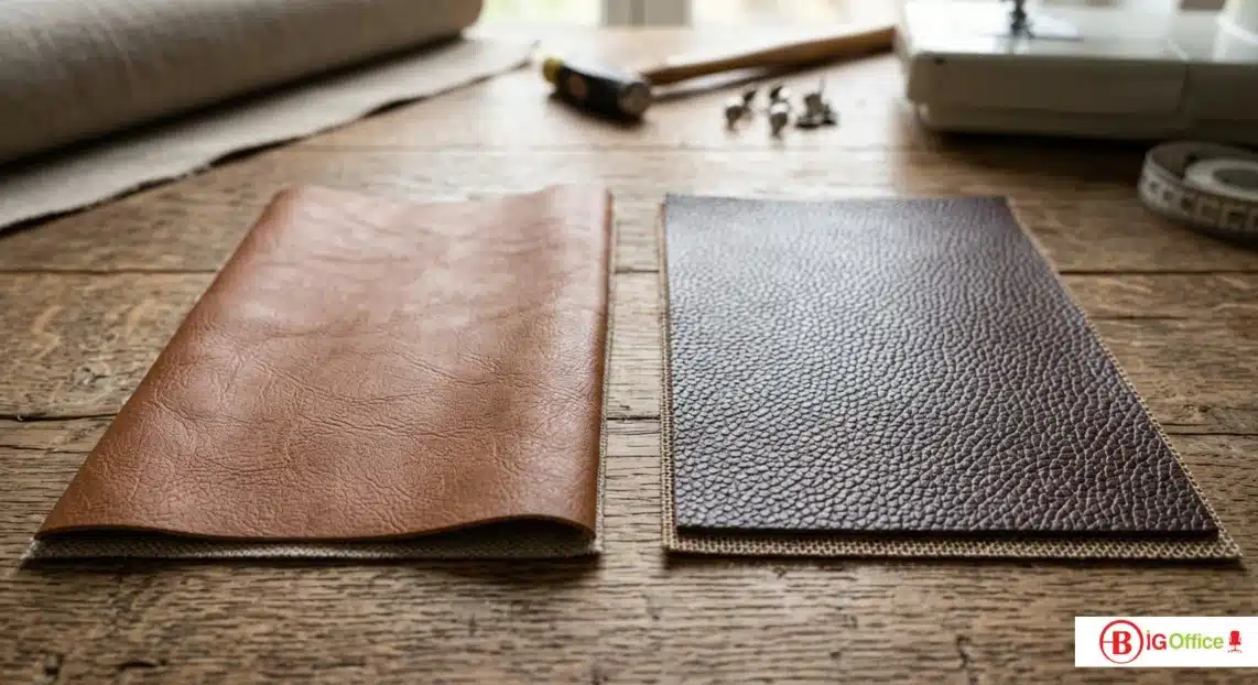 Similicuir PU et PVC — comparaison de textures synthétiques pour mobilier