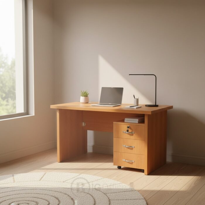 Bureau en bois stratifié professionnel – Design simple et robuste – Image 3