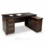 Bureau de Direction MAJESTÉ (Wengé): Luxe Traditionnel & Rangement Exécutif Intégré – Image 8