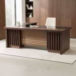 Bureau de Direction MAJESTÉ (Wengé): Luxe Traditionnel & Rangement Exécutif Intégré – Image 2
