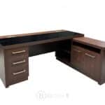 Bureau de Direction MAJESTÉ (Wengé): Luxe Traditionnel & Rangement Exécutif Intégré – Image 4