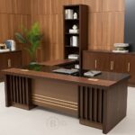 Bureau de Direction MAJESTÉ (Wengé): Luxe Traditionnel & Rangement Exécutif Intégré