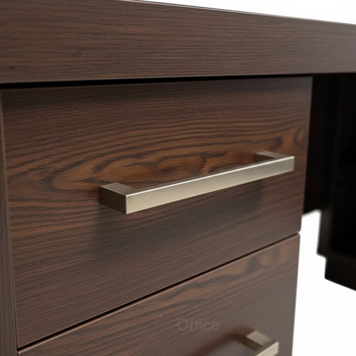 Bureau de Direction MAJESTÉ (Wengé): Luxe Traditionnel & Rangement Exécutif Intégré – Image 7