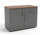 Bureau de direction en MDF – Plateau 240×100 cm avec meuble retour 100×50 cm et caisson mobile – Image 2