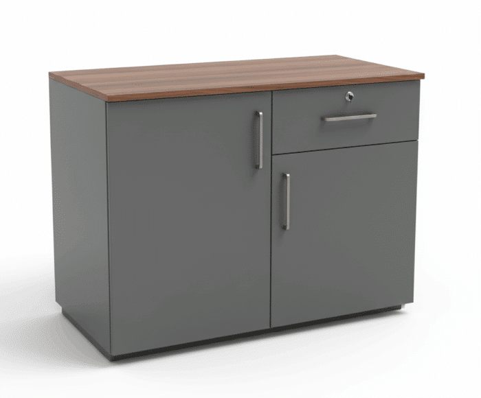 Bureau de direction en MDF – Plateau 240×100 cm avec meuble retour 100×50 cm et caisson mobile – Image 2