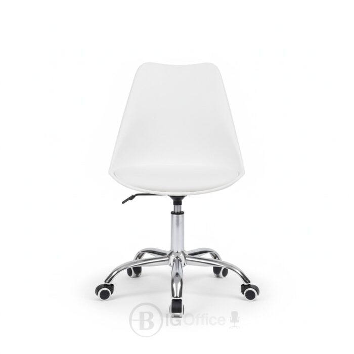 Chaise de Bureau à Roulettes H-310B-6 – Design Moderne, Réglable en Hauteur (Noir & Blanc & Gris) – Image 2