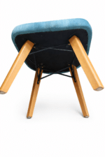 Chaise Design Scandinave en Tissu Bleu - Liquidation Totale – Image 2