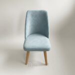 Chaise Design Scandinave en Tissu Bleu - Liquidation Totale – Image 3