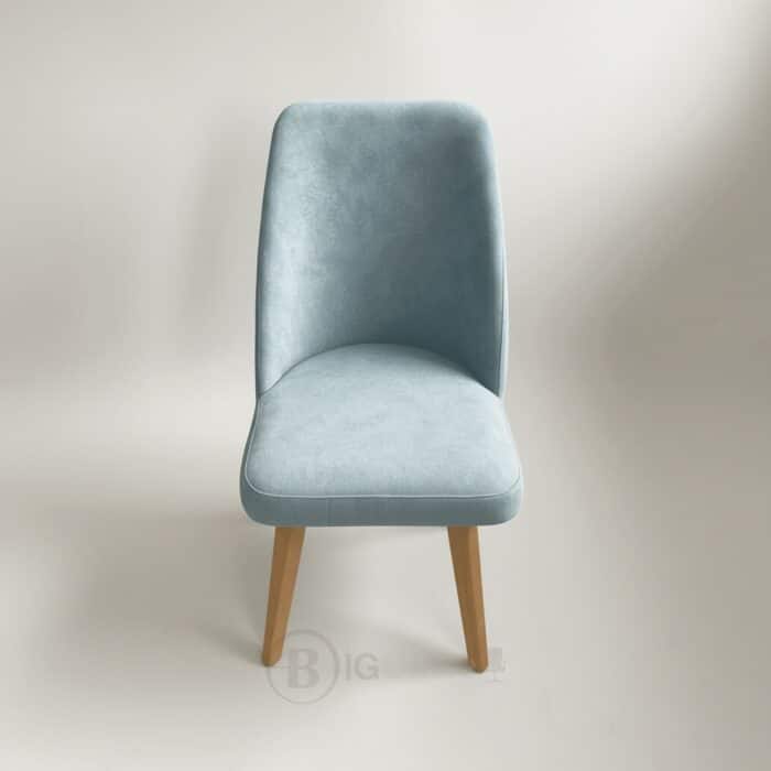 Chaise Design Scandinave en Tissu Bleu - Liquidation Totale – Image 3