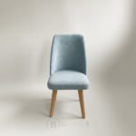 Chaise Design Scandinave en Tissu Bleu - Liquidation Totale