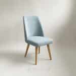 Chaise Design Scandinave en Tissu Bleu - Liquidation Totale – Image 4