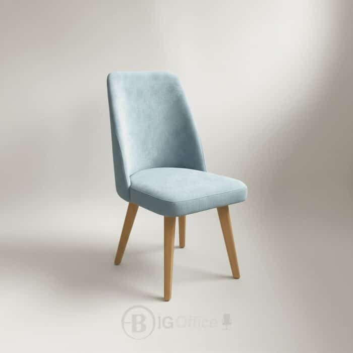 Chaise Design Scandinave en Tissu Bleu - Liquidation Totale – Image 4