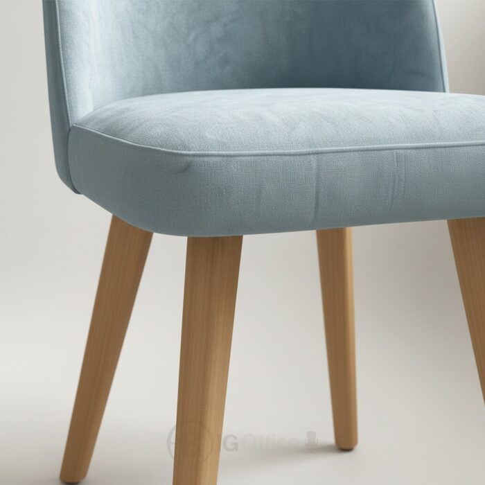 Chaise Design Scandinave en Tissu Bleu - Liquidation Totale – Image 7