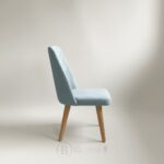 Chaise Design Scandinave en Tissu Bleu - Liquidation Totale – Image 8