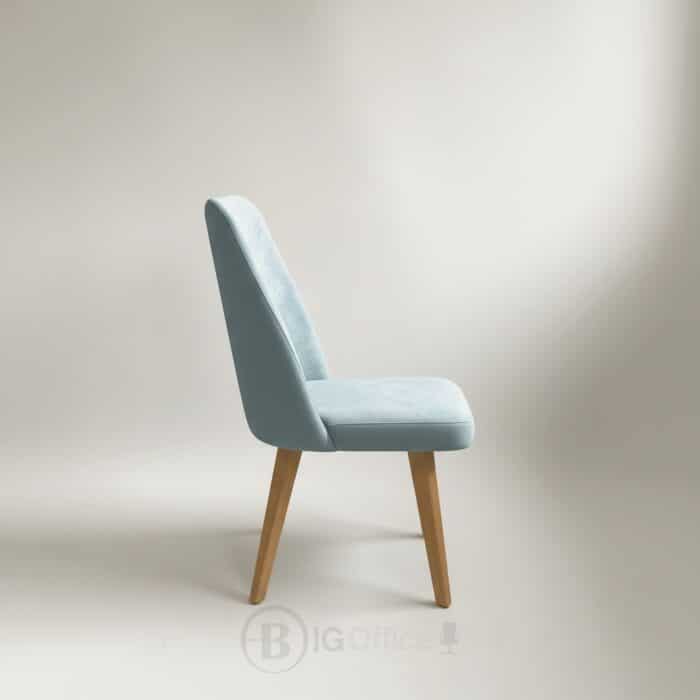 Chaise Design Scandinave en Tissu Bleu - Liquidation Totale – Image 8
