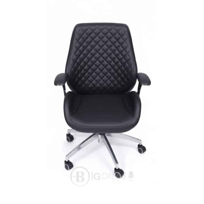 Fauteuil de Direction 4009P: L’Élégance du Motif "Diamant" & Confort Ergonomique (Noir) – Image 2
