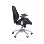 Fauteuil de Direction 4009P: L’Élégance du Motif "Diamant" & Confort Ergonomique (Noir) – Image 3