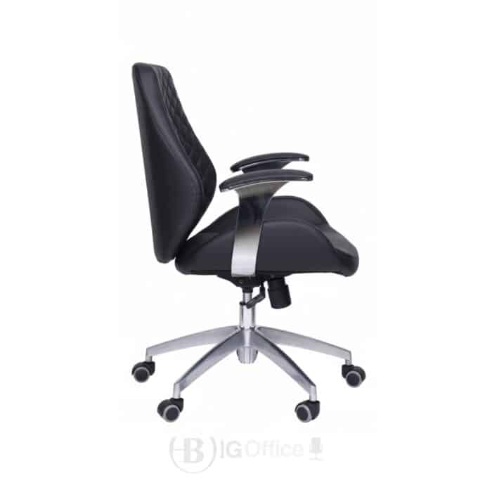Fauteuil de Direction 4009P: L’Élégance du Motif "Diamant" & Confort Ergonomique (Noir) – Image 3