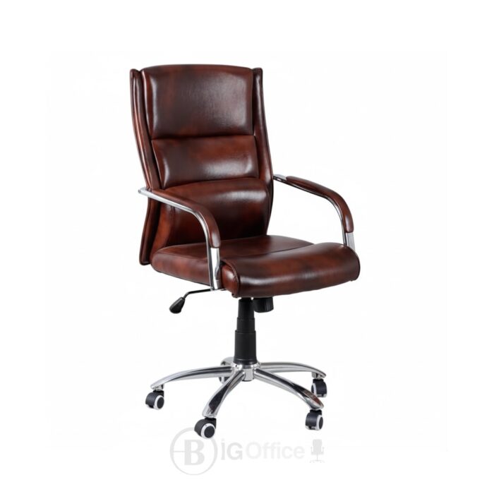 Fauteuil de Direction 883 P Marron: Le Charme du "Vintage Moderne" & Confort Ergonomique – Image 2