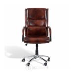 Fauteuil de Direction 883 P Marron: Le Charme du "Vintage Moderne" & Confort Ergonomique