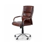 Fauteuil de Direction 883 P Marron: Le Charme du "Vintage Moderne" & Confort Ergonomique – Image 3